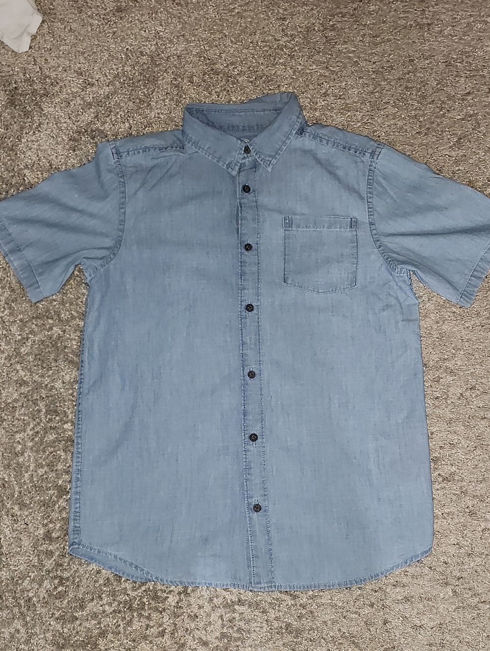 wonder nation Light Blue Short-Sleeve Button-Down Shirt